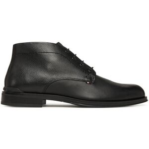 Tommy Hilfiger Šnurovacia obuv Corporate Hilfiger Lth Boot FM0FM05697 Čierna Muži Tommy Hilfiger Šnurovacia obuv Corporate Hilfiger Lth Boot FM0FM05697 Čierna Muži