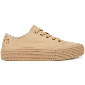 Tommy Hilfiger Espadrilky Vulc Espadrille Sneaker FW0FW08404 Béžová Ženy Tommy Hilfiger Espadrilky Vulc Espadrille Sneaker FW0FW08404 Béžová Ženy