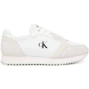 Calvin Klein Jeans Sneakersy Runner Laceup Sock Mg Nylon Mix YW0YW01644 Biela Muži Calvin Klein Jeans Sneakersy Runner Laceup Sock Mg Nylon Mix YW0YW01644 Biela Muži