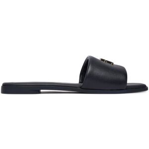 Tommy Hilfiger Šľapky Th Logo Hardware Leather Mule FW0FW09292 Tmavomodrá Ženy Tommy Hilfiger Šľapky Th Logo Hardware Leather Mule FW0FW09292 Tmavomodrá Ženy