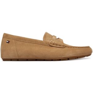 Tommy Hilfiger Mokasíny Flag Soft Suede Driver Loafer FW0FW08558 Hnedá Ženy Tommy Hilfiger Mokasíny Flag Soft Suede Driver Loafer FW0FW08558 Hnedá Ženy