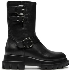 AGL Členková obuv Chunky Biker D756589PGKD0711013 Čierna Ženy AGL Členková obuv Chunky Biker D756589PGKD0711013 Čierna Ženy