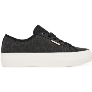 Calvin Klein Sneakersy Vulc Flatf Laceup Jaq Aop HW0HW03265 Čierna Ženy Calvin Klein Sneakersy Vulc Flatf Laceup Jaq Aop HW0HW03265 Čierna Ženy