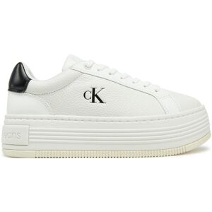 Calvin Klein Jeans Sneakersy Bold Flatf Low Lace Mg YW0YW01766 Biela Ženy Calvin Klein Jeans Sneakersy Bold Flatf Low Lace Mg YW0YW01766 Biela Ženy