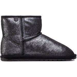 EMU Australia Snehule Wallaby Mini Metallic Teens T12358 Čierna Deti EMU Australia Snehule Wallaby Mini Metallic Teens T12358 Čierna Deti
