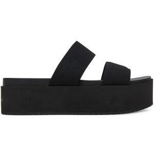 Calvin Klein Jeans Šľapky Flatform Sandal Webbing In YW0YW01789 Čierna Ženy Calvin Klein Jeans Šľapky Flatform Sandal Webbing In YW0YW01789 Čierna Ženy
