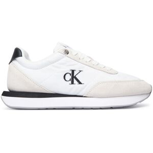 Calvin Klein Sneakersy Retro Runner Ess Mix Mat Wmn YW0YW01990 Biela Ženy Calvin Klein Sneakersy Retro Runner Ess Mix Mat Wmn YW0YW01990 Biela Ženy