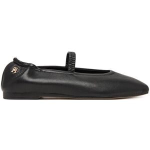 Tommy Hilfiger Baleríny Soft Leather Ellastic Ballerina FW0FW09245 Čierna Ženy Tommy Hilfiger Baleríny Soft Leather Ellastic Ballerina FW0FW09245 Čierna Ženy