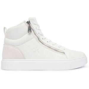 Calvin Klein Sneakersy Classic Cup Mid Laceup Zip Lth YM0YM01428 Biela Muži Calvin Klein Sneakersy Classic Cup Mid Laceup Zip Lth YM0YM01428 Biela Muži