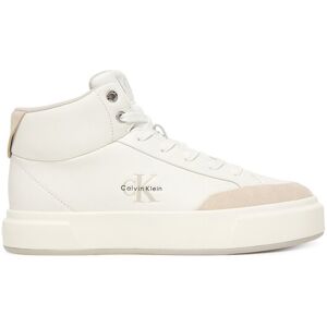 Calvin Klein Sneakersy Basket Cups High Laceup Lth Mix YW0YW02024 Biela Ženy Calvin Klein Sneakersy Basket Cups High Laceup Lth Mix YW0YW02024 Biela Ženy