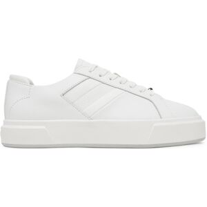 Calvin Klein Sneakersy Basket Cups Lace Up Logo Tape YW0YW02007 Biela Ženy Calvin Klein Sneakersy Basket Cups Lace Up Logo Tape YW0YW02007 Biela Ženy