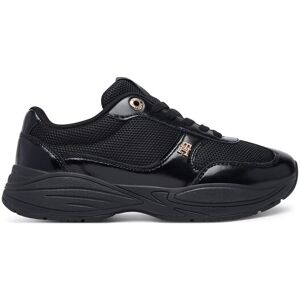 Tommy Hilfiger Sneakersy Modern Runner Shiny Leather FW0FW09413 Čierna Ženy Tommy Hilfiger Sneakersy Modern Runner Shiny Leather FW0FW09413 Čierna Ženy