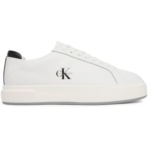 Calvin Klein Sneakersy Basket Cupsole Laceup Lth Ml YM0YM01460 Biela Muži Calvin Klein Sneakersy Basket Cupsole Laceup Lth Ml YM0YM01460 Biela Muži