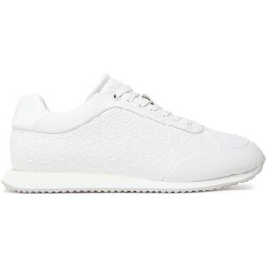 Calvin Klein Sneakersy Runner Lace Up Mono Pu HW0HW02574 Biela Ženy Calvin Klein Sneakersy Runner Lace Up Mono Pu HW0HW02574 Biela Ženy