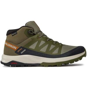 Salomon Trekingová obuv Outrise Mid GORE-TEX L47143600 Kaki Muži Salomon Trekingová obuv Outrise Mid GORE-TEX L47143600 Kaki Muži