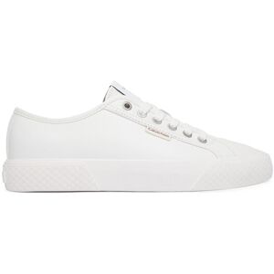 Calvin Klein Plátenky Vulc Lace Up Low Lth HW0HW03077 Biela Ženy Calvin Klein Plátenky Vulc Lace Up Low Lth HW0HW03077 Biela Ženy