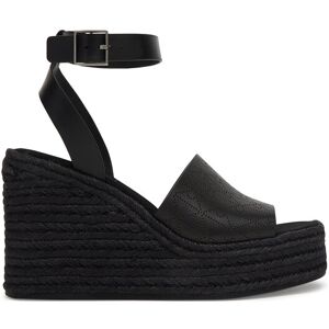 Calvin Klein Espadrilky Wedge Espad 70 Aop Lth HW0HW03138 Čierna Ženy Calvin Klein Espadrilky Wedge Espad 70 Aop Lth HW0HW03138 Čierna Ženy
