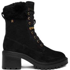 Tommy Hilfiger Šnurovacia obuv Th Shearling Lace Up Boot FW0FW08999 Čierna Ženy Tommy Hilfiger Šnurovacia obuv Th Shearling Lace Up Boot FW0FW08999 Čierna Ženy