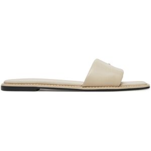 Calvin Klein Šľapky Flat Sandal Square Hf Lth HW0HW02652 Béžová Ženy Calvin Klein Šľapky Flat Sandal Square Hf Lth HW0HW02652 Béžová Ženy