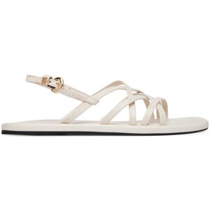 Tommy Hilfiger Sandále Flat Strappy FW0FW09220 Krémová Ženy Tommy Hilfiger Sandále Flat Strappy FW0FW09220 Krémová Ženy
