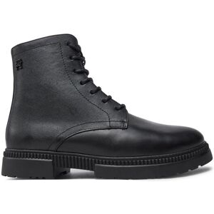 Tommy Hilfiger Čižmy Comfort Tl Texture Lth Boot FM0FM05182 Čierna Muži Tommy Hilfiger Čižmy Comfort Tl Texture Lth Boot FM0FM05182 Čierna Muži