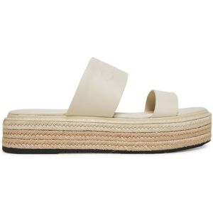 Calvin Klein Espadrilky Flatform Wedge Slide - He HW0HW02374 Écru Ženy Calvin Klein Espadrilky Flatform Wedge Slide - He HW0HW02374 Écru Ženy