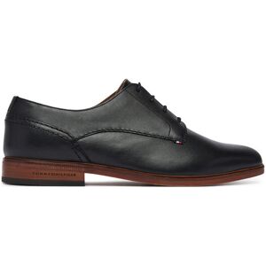 Tommy Hilfiger Poltopánky Hilfiger Leather Dress Shoe FM0FM05777 Čierna Muži Tommy Hilfiger Poltopánky Hilfiger Leather Dress Shoe FM0FM05777 Čierna Muži
