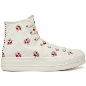 Converse Plátenky Chuck Taylor All Star Lift Platform Rose Cross Stitch A13659C Biela Ženy Converse Plátenky Chuck Taylor All Star Lift Platform Rose Cross Stitch A13659C Biela Ženy