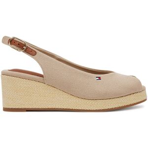 Tommy Hilfiger Sandále Flag Mid Wedge Espad Slingback FW0FW08595 Béžová Ženy Tommy Hilfiger Sandále Flag Mid Wedge Espad Slingback FW0FW08595 Béžová Ženy