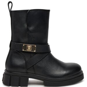 Tommy Hilfiger Členková obuv Biker Leather FW0FW08313 Čierna Ženy Tommy Hilfiger Členková obuv Biker Leather FW0FW08313 Čierna Ženy