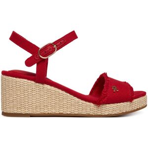 Tommy Hilfiger Sandále Mid Woven Wedge Espad Fringe FW0FW09470 Červená Ženy Tommy Hilfiger Sandále Mid Woven Wedge Espad Fringe FW0FW09470 Červená Ženy