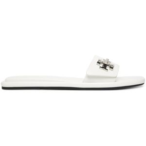 Tory Burch Šľapky T Lock Slide 164676 Biela Ženy Tory Burch Šľapky T Lock Slide 164676 Biela Ženy