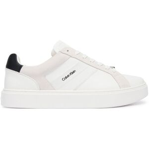 Calvin Klein Sneakersy Classic Cupsole Laceup Tape Lth YM0YM01430 Biela Muži Calvin Klein Sneakersy Classic Cupsole Laceup Tape Lth YM0YM01430 Biela Muži