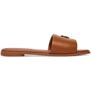 Tommy Hilfiger Šľapky Th Logo Hardware Leather Mule FW0FW09292 Hnedá Ženy Tommy Hilfiger Šľapky Th Logo Hardware Leather Mule FW0FW09292 Hnedá Ženy