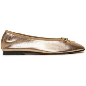 Tommy Hilfiger Baleríny Ballerina Soft Leather Metallic FW0FW08452 Zlatá Ženy Tommy Hilfiger Baleríny Ballerina Soft Leather Metallic FW0FW08452 Zlatá Ženy