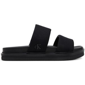 Calvin Klein Jeans Šľapky Flat Molded Dbl Bar Sandal Cv YM0YM01222 Čierna Muži Calvin Klein Jeans Šľapky Flat Molded Dbl Bar Sandal Cv YM0YM01222 Čierna Muži