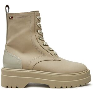 Tommy Hilfiger Outdoorová obuv Flag Ventile Lace Up Boot FW0FW08287 Béžová Ženy Tommy Hilfiger Outdoorová obuv Flag Ventile Lace Up Boot FW0FW08287 Béžová Ženy
