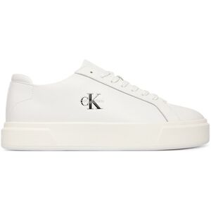 Calvin Klein Sneakersy Basket Cupsole Laceup Lth Ml YM0YM01460 Biela Muži Calvin Klein Sneakersy Basket Cupsole Laceup Lth Ml YM0YM01460 Biela Muži