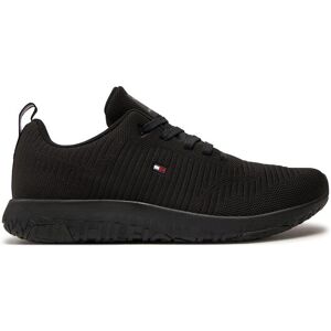 Tommy Hilfiger Sneakersy Corporate Knit Rib Runner FM0FM02838 Čierna Muži Tommy Hilfiger Sneakersy Corporate Knit Rib Runner FM0FM02838 Čierna Muži