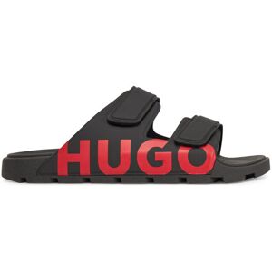 HUGO Šľapky Evander 50542042 Čierna Muži HUGO Šľapky Evander 50542042 Čierna Muži