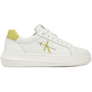 Calvin Klein Jeans Sneakersy Chunky Cupsole Laceup Mon Lth YW0YW00823 Biela Ženy Calvin Klein Jeans Sneakersy Chunky Cupsole Laceup Mon Lth YW0YW00823 Biela Ženy