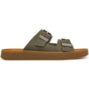 Calvin Klein Šľapky Ergon Double Bar Sandal Su HM0HM02094 Zelená Muži Calvin Klein Šľapky Ergon Double Bar Sandal Su HM0HM02094 Zelená Muži
