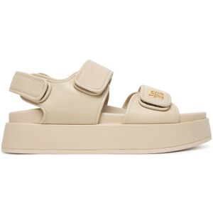Tommy Hilfiger Sandále Leather Sporty Platform Sandal FW0FW09119 Béžová Ženy Tommy Hilfiger Sandále Leather Sporty Platform Sandal FW0FW09119 Béžová Ženy