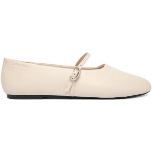 Calvin Klein Baleríny Oblique Ballerina Mj Lth Hdw HW0HW02847 Écru Ženy Calvin Klein Baleríny Oblique Ballerina Mj Lth Hdw HW0HW02847 Écru Ženy