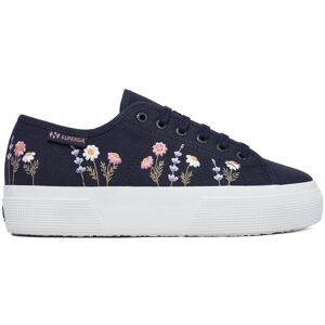 Superga Tenisky 3740 Platform Flower Embroidery Leggera S5138TW Tmavomodrá Ženy Superga Tenisky 3740 Platform Flower Embroidery Leggera S5138TW Tmavomodrá Ženy