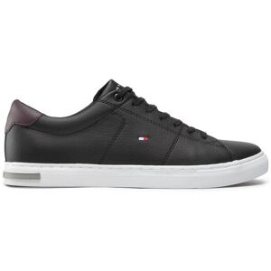Tommy Hilfiger Sneakersy Essential Leather Detail Vulc FM0FM04047 Čierna Muži Tommy Hilfiger Sneakersy Essential Leather Detail Vulc FM0FM04047 Čierna Muži