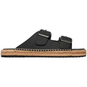 Tommy Hilfiger Espadrilky Flex Jutte Hilfiger Lth Sandal FM0FM05646 Čierna Muži Tommy Hilfiger Espadrilky Flex Jutte Hilfiger Lth Sandal FM0FM05646 Čierna Muži