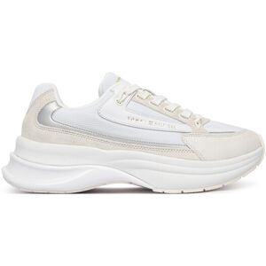 Tommy Hilfiger Sneakersy Th Sporty Chic Runner FW0FW09187 Biela Ženy Tommy Hilfiger Sneakersy Th Sporty Chic Runner FW0FW09187 Biela Ženy