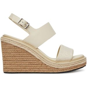 Calvin Klein Espadrilky Wedge Sandal 70 - Jacq HW0HW02386 Biela Ženy Calvin Klein Espadrilky Wedge Sandal 70 - Jacq HW0HW02386 Biela Ženy