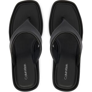 Calvin Klein Žabky Wedge 70 Sndl Thong Lth HW0HW02880 Čierna Ženy Calvin Klein Žabky Wedge 70 Sndl Thong Lth HW0HW02880 Čierna Ženy
